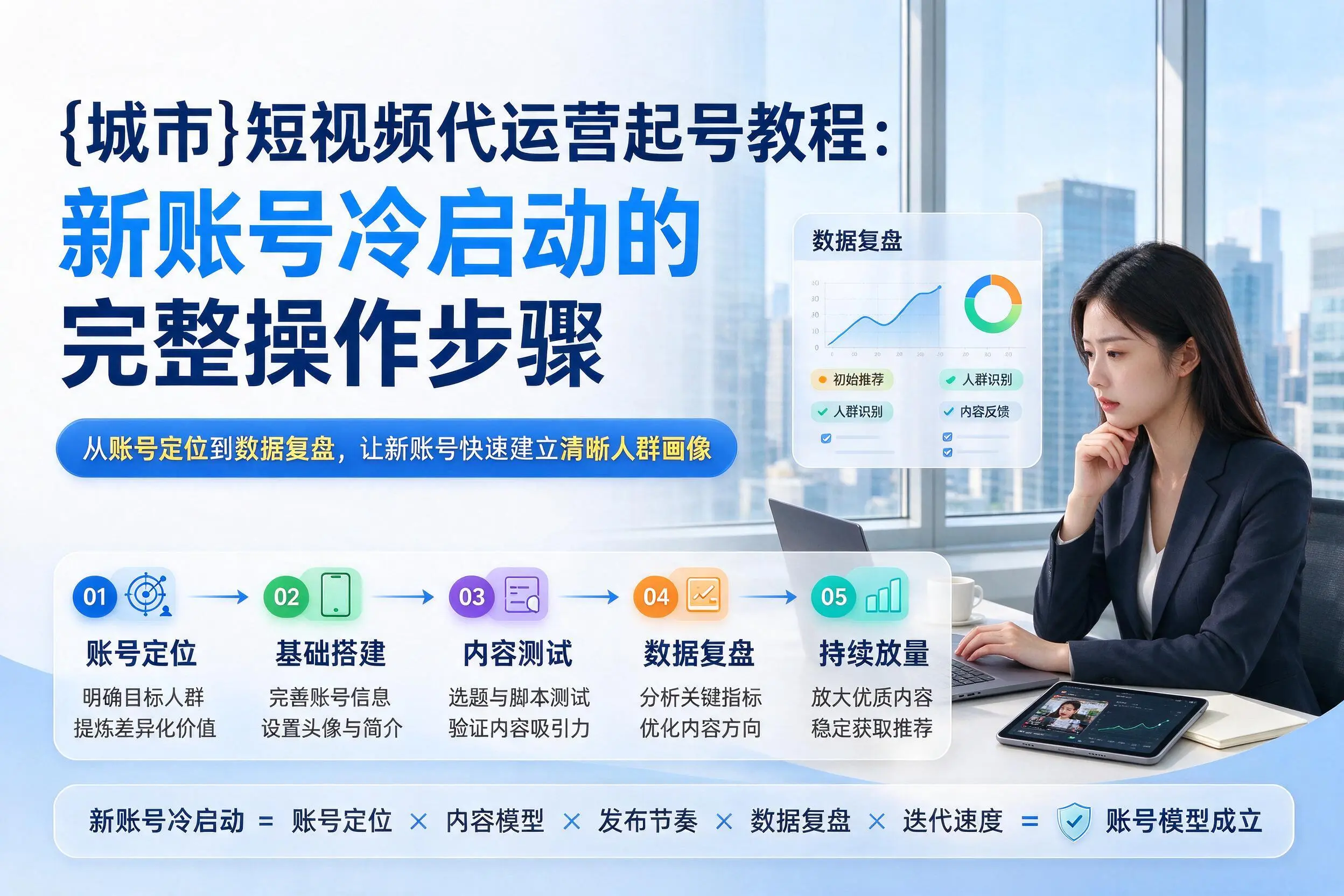 铜川短视频代运营起号教程:新账号冷启动的完整操作步骤