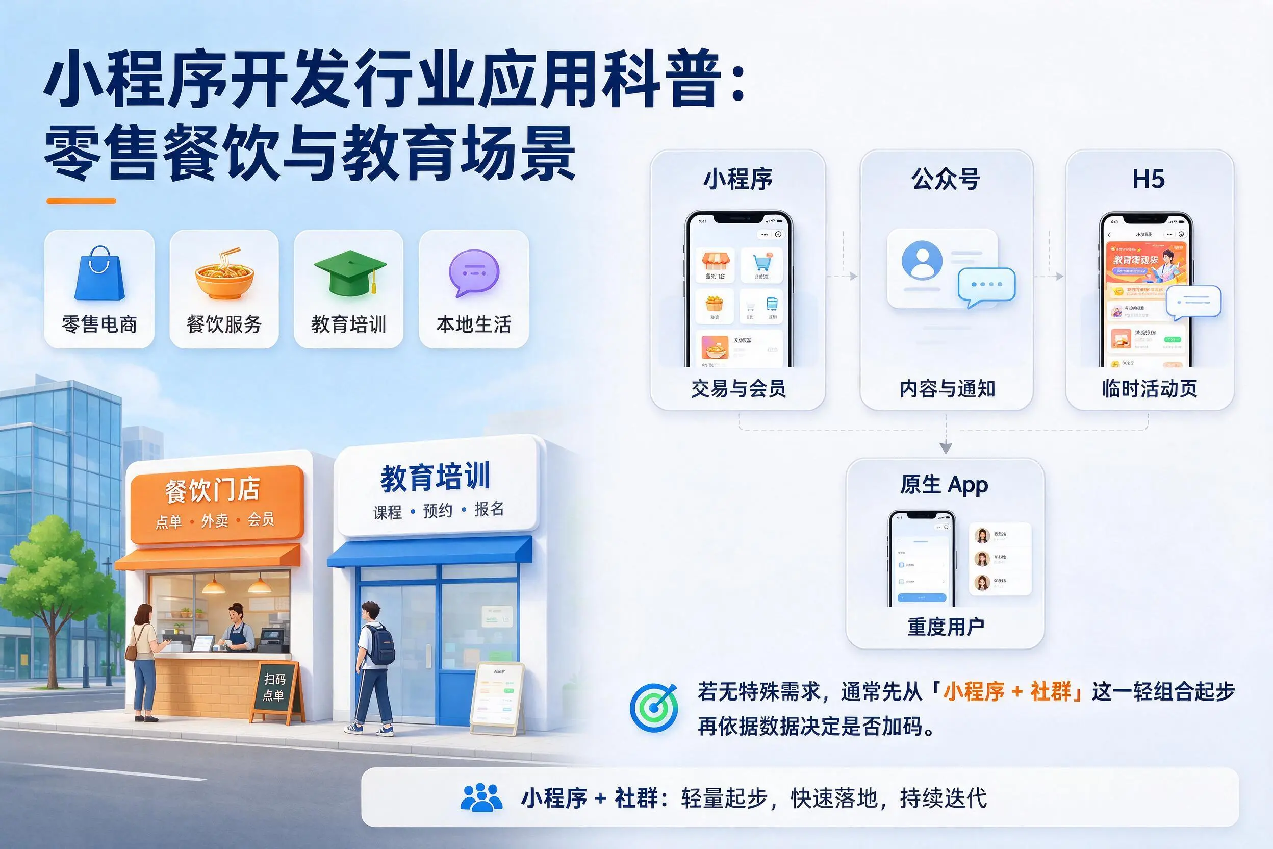 铜川小程序开发行业应用科普：零售餐饮与教育场景