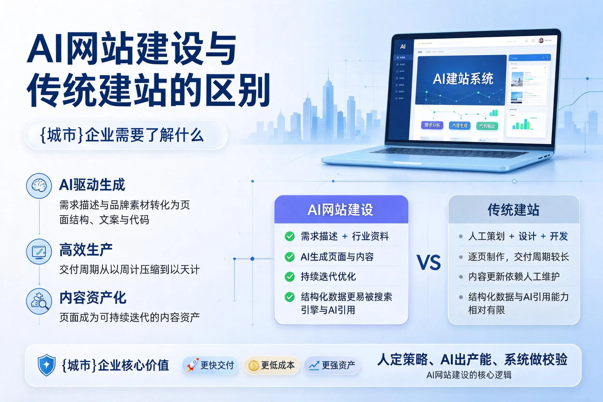 AI网站建设与传统建站的区别,铜川企业需要了解什么