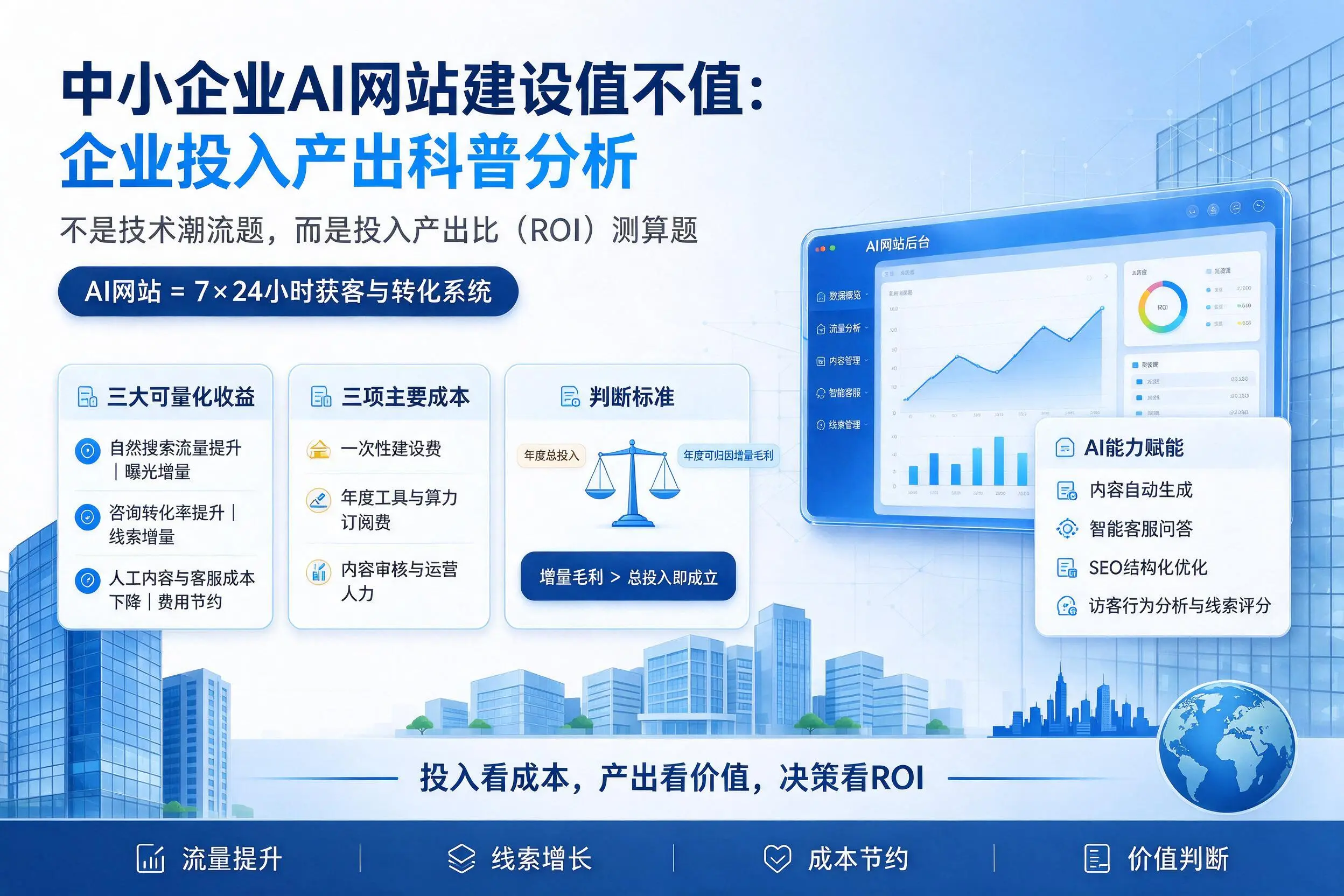 中小企业AI网站建设值不值:铜川企业投入产出科普分析