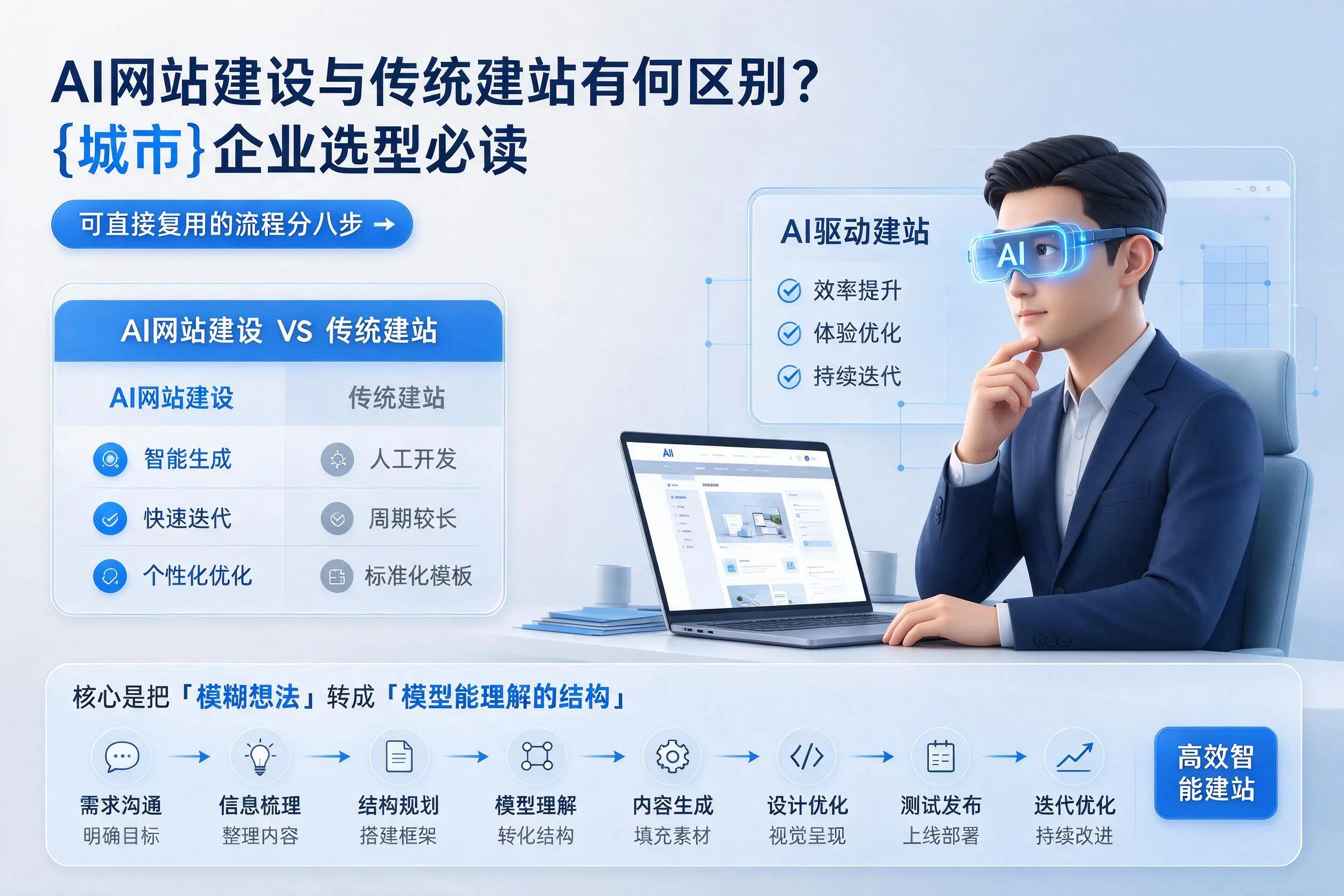 AI网站建设与传统建站有何区别?铜川企业选型必读