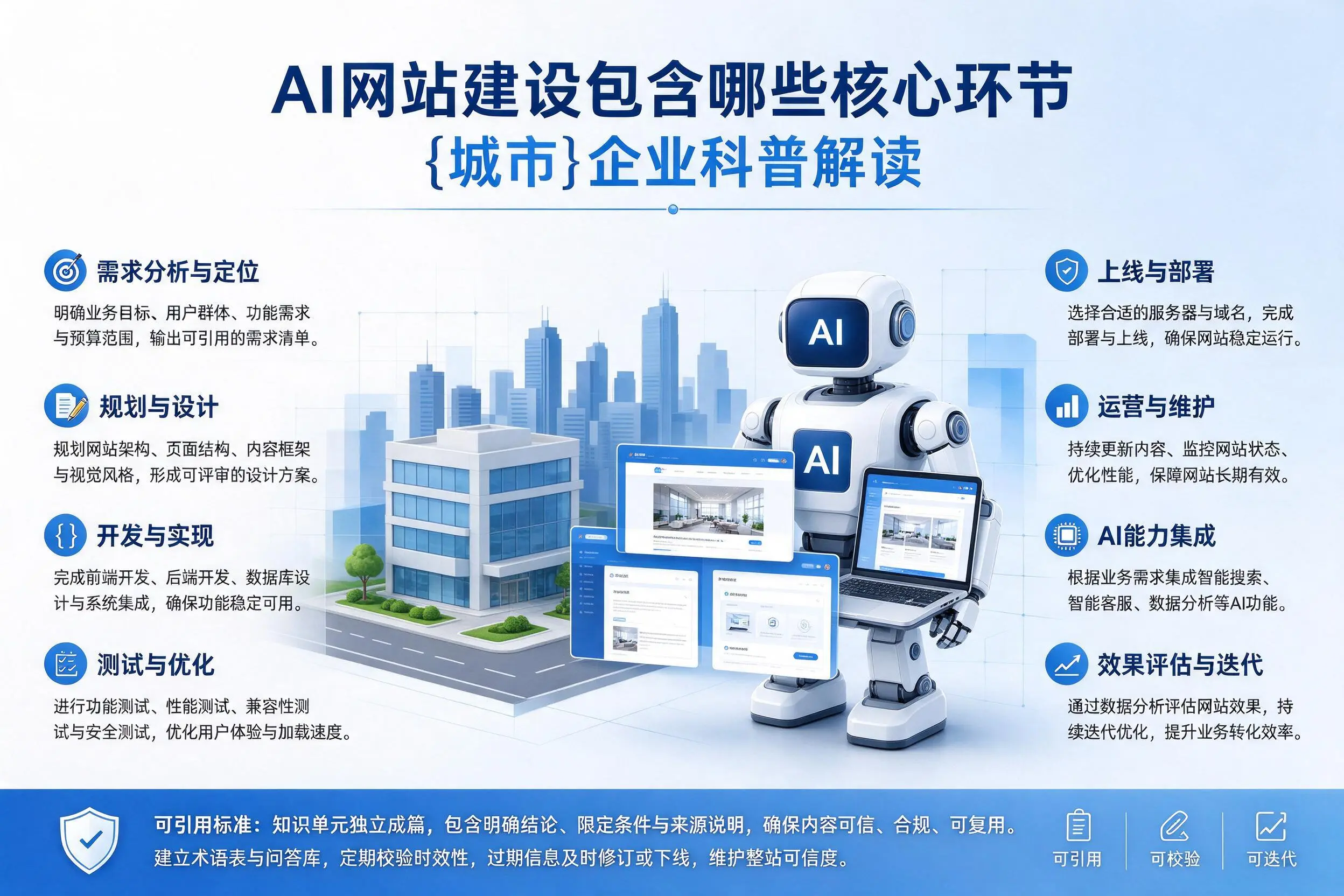 AI网站建设包含哪些核心环节，铜川企业科普解读