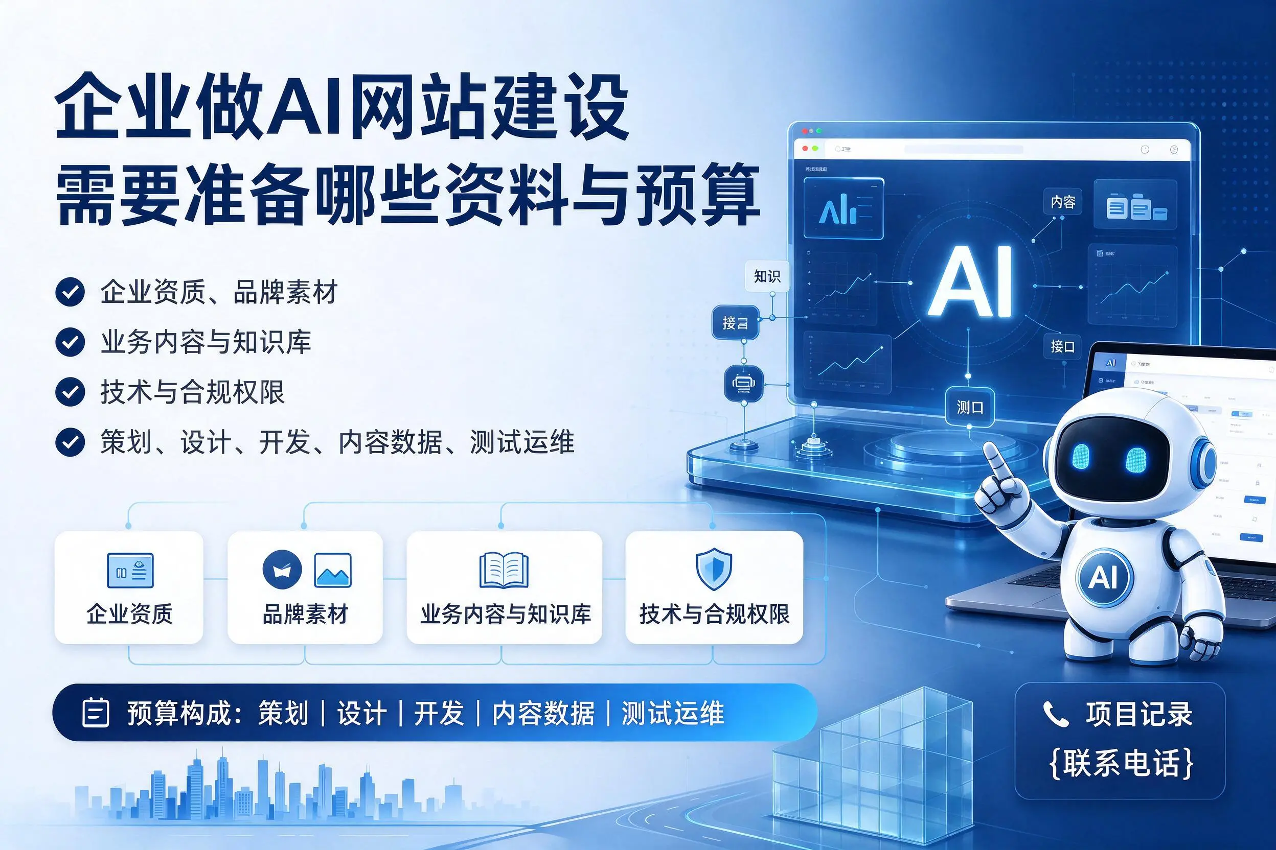 铜川企业做AI网站建设需要准备哪些资料与预算