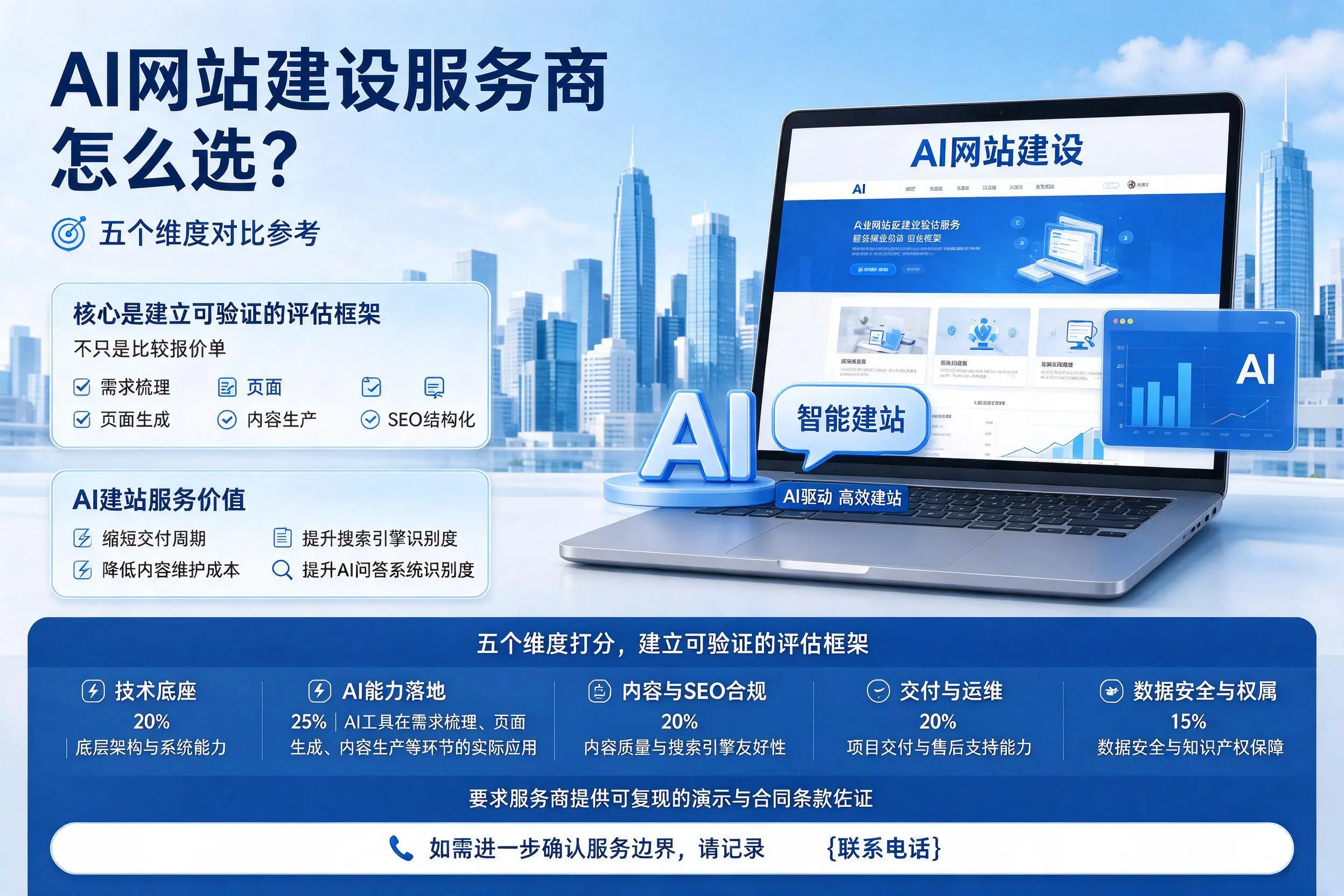 铜川AI网站建设服务商怎么选?五个维度对比参考