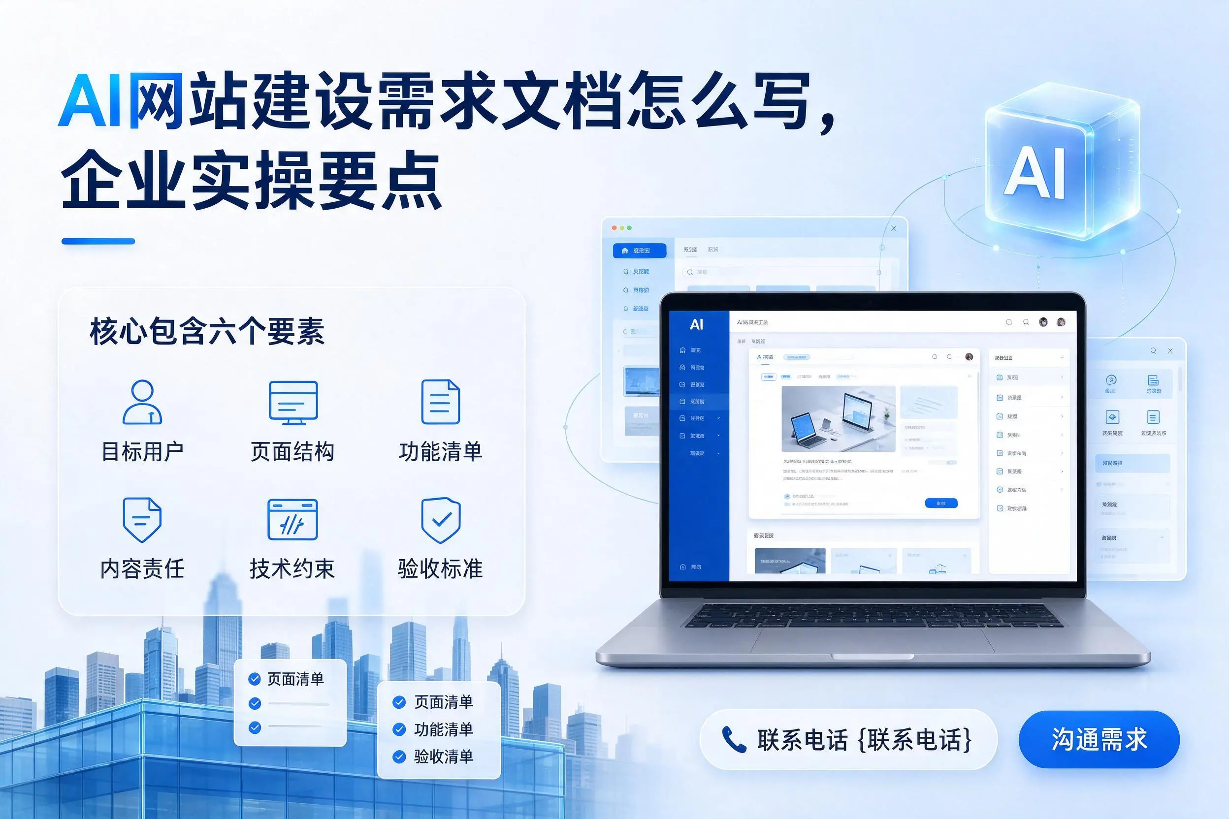 AI网站建设需求文档怎么写，铜川企业实操要点